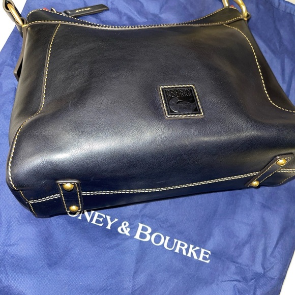 DOONEY & BOURKE Florentine Vacchetta leather, Black, Sholder, Hobo, With Duster - Picture 3 of 14